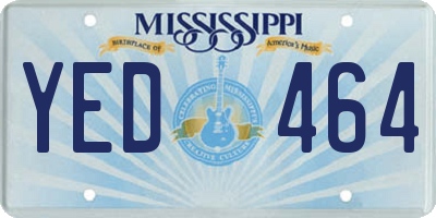 MS license plate YED464