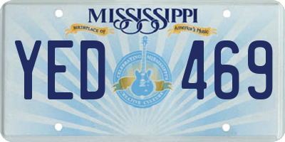 MS license plate YED469