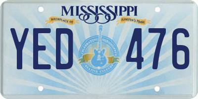 MS license plate YED476