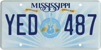 MS license plate YED487