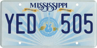 MS license plate YED505