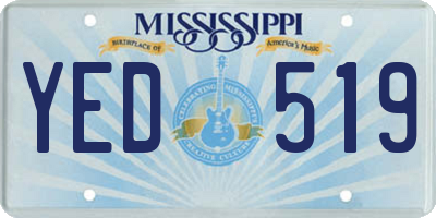MS license plate YED519