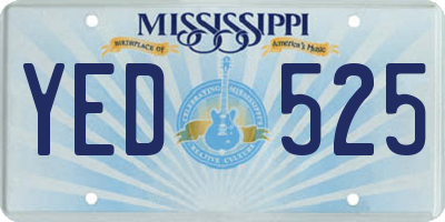 MS license plate YED525
