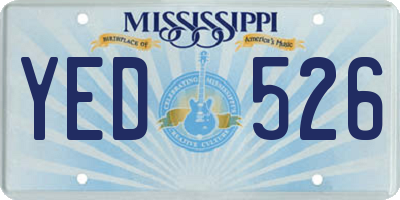 MS license plate YED526