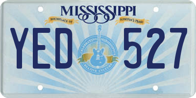 MS license plate YED527