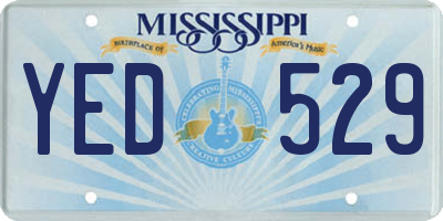MS license plate YED529