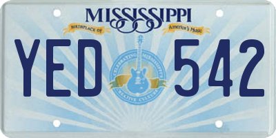 MS license plate YED542