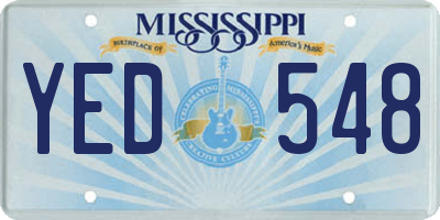 MS license plate YED548