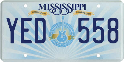 MS license plate YED558