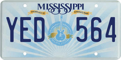 MS license plate YED564