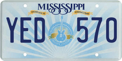 MS license plate YED570