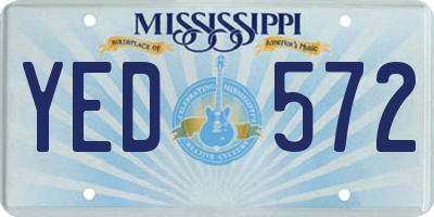MS license plate YED572