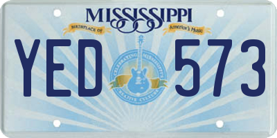 MS license plate YED573