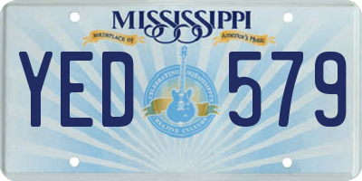 MS license plate YED579