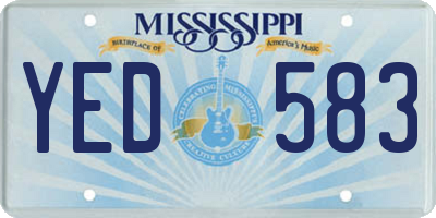 MS license plate YED583