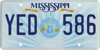 MS license plate YED586