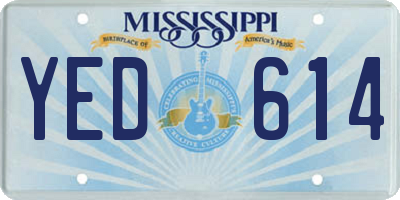MS license plate YED614
