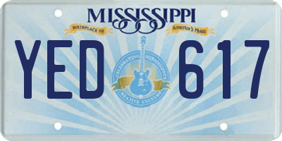 MS license plate YED617