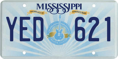 MS license plate YED621