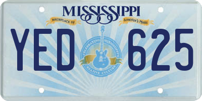 MS license plate YED625