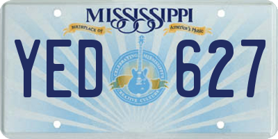 MS license plate YED627