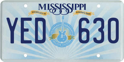 MS license plate YED630
