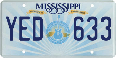 MS license plate YED633