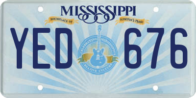 MS license plate YED676