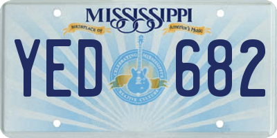 MS license plate YED682