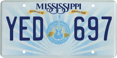 MS license plate YED697