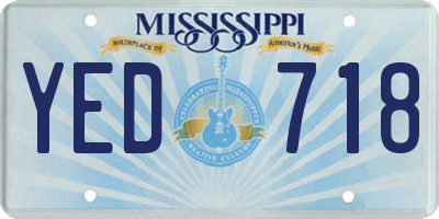 MS license plate YED718