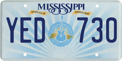 MS license plate YED730