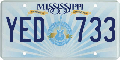 MS license plate YED733