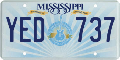 MS license plate YED737