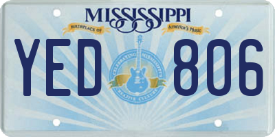 MS license plate YED806