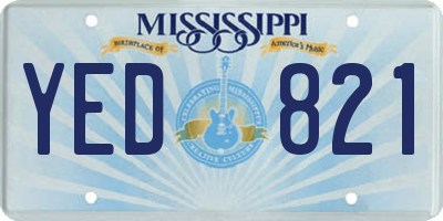 MS license plate YED821