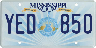 MS license plate YED850