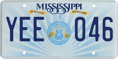 MS license plate YEE046