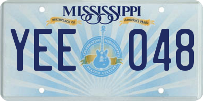 MS license plate YEE048