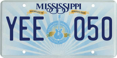 MS license plate YEE050