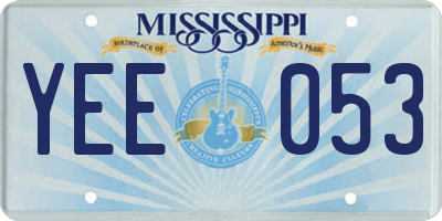 MS license plate YEE053