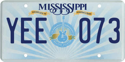 MS license plate YEE073