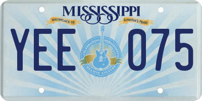 MS license plate YEE075