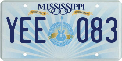 MS license plate YEE083