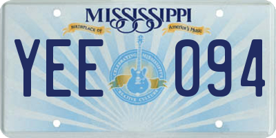 MS license plate YEE094