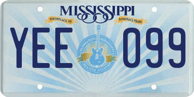 MS license plate YEE099