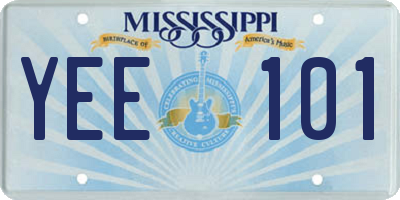 MS license plate YEE101
