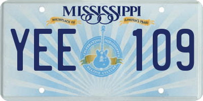 MS license plate YEE109