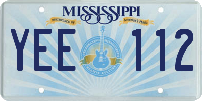 MS license plate YEE112