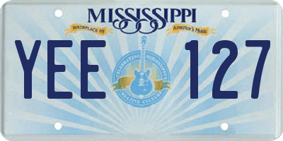 MS license plate YEE127